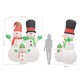 Sonata Коледни надуваеми снежни човеци Santa Family LED IP44 240 см -