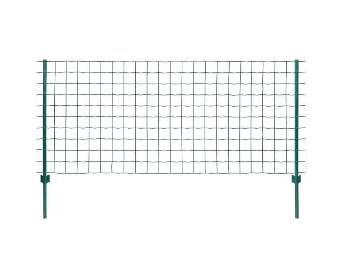 Sonata Комплект оградна мрежа, 20x1 м, стомана, зелен -