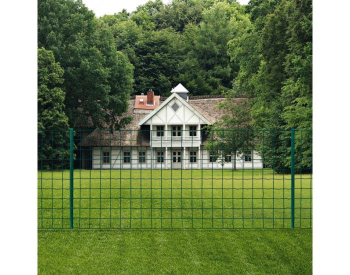 Sonata Комплект оградна мрежа, 20x1 м, стомана, зелен -