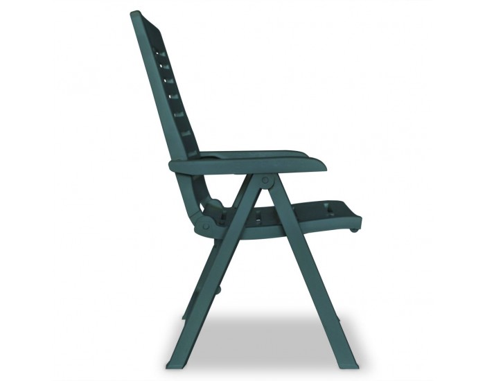 Sonata Градински столове, регулируеми, 2 бр, пластмаса, зелени -