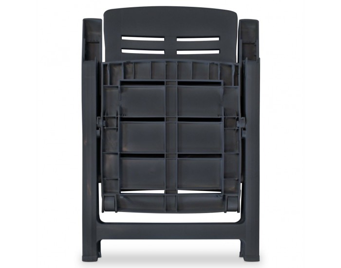 Sonata Градински столове, регулируеми, 2 бр, пластмаса, антрацит -