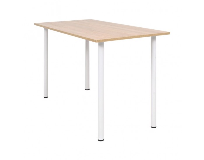 Sonata H Трапезна маса, 120x60x73 см, дъб и бяло