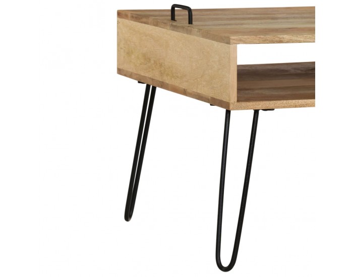 Sonata ТВ поставка, мангова дървесина масив, 110х35х45 см -