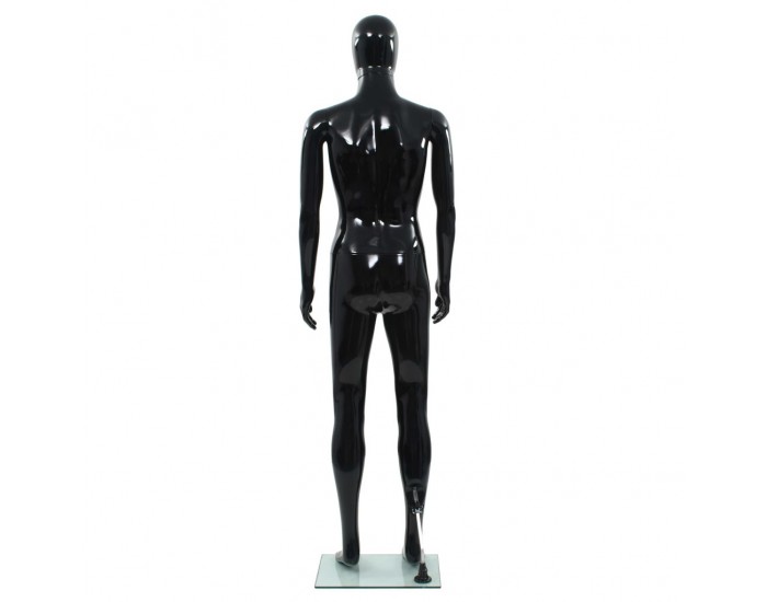 Sonata Мъжки манекен в цял ръст, стъклена основа, черен гланц, 185 см -