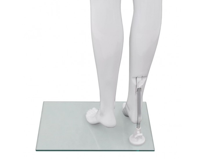 Sonata Женски манекен в цял ръст, стъклена основа, бял гланц, 175 см -