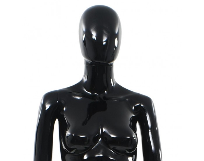 Sonata Женски манекен в цял ръст, стъклена основа, черен гланц, 175 см -