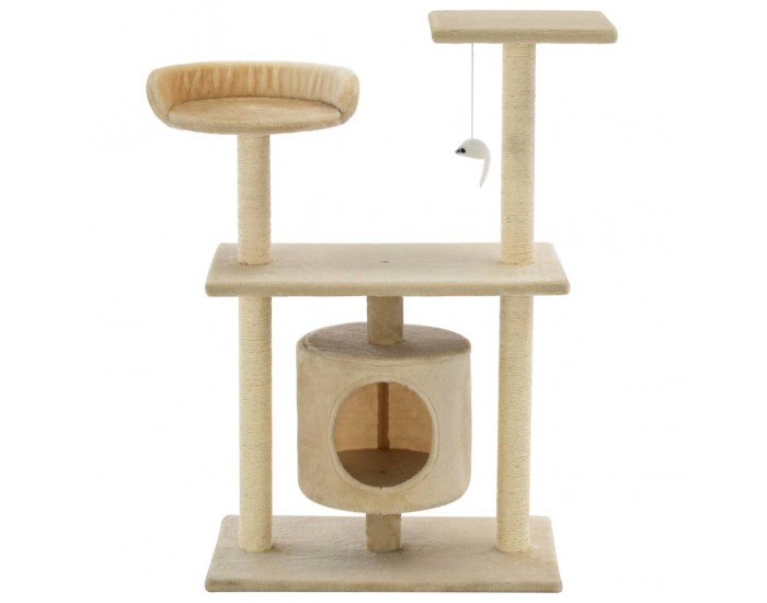 Sonata Котешко дърво със сизалени стълбове, 95 см, бежово -