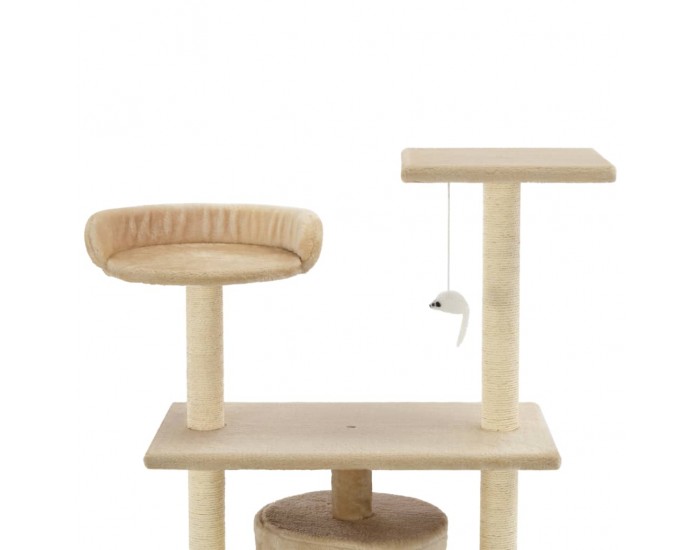 Sonata Котешко дърво със сизалени стълбове, 95 см, бежово -