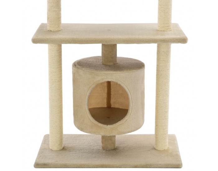 Sonata Котешко дърво със сизалени стълбове, 95 см, бежово -