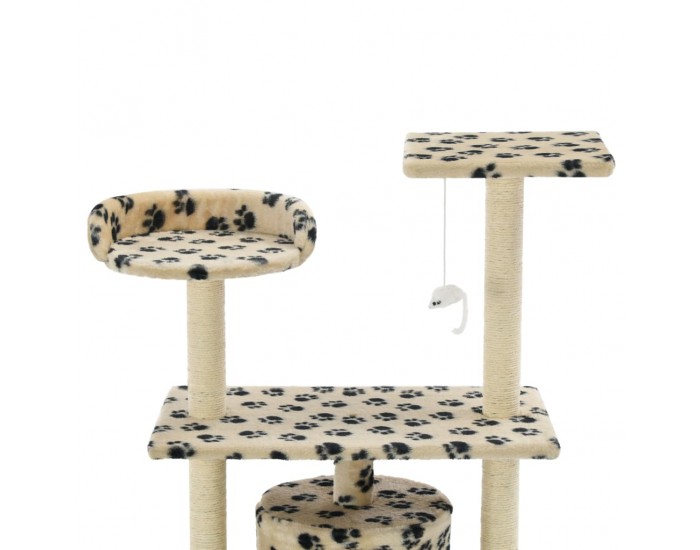 Sonata Котешко дърво със сизалени стълбове, 95 см, бежово, на лапички -