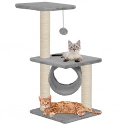 Sonata Котешко дърво със сизалени стълбове, 65 см, сиво - Домашни любимци