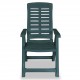 Sonata Накланящи се градински столове, 6 бр, пластмаса, зелени -