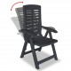 Sonata Накланящи се градински столове, 4 бр, пластмаса, антрацит -