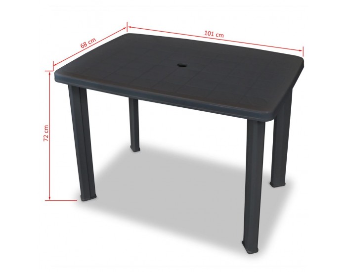 Sonata Бистро комплект, 3 части, пластмаса, антрацит -