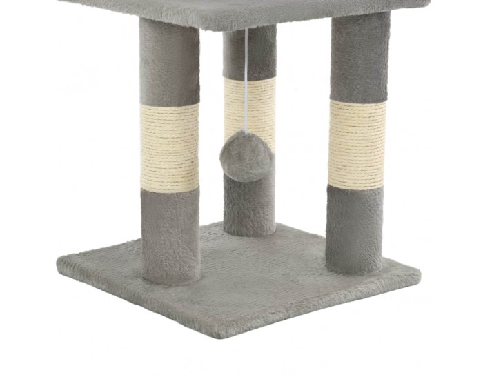 Sonata Котешко дърво със сизалени стълбове, 65 см, сиво -