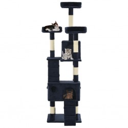 Sonata Котешко дърво със сизалени стълбове, 170 см, синьо - Домашни любимци