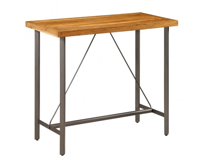 Sonata H Бар маса, регенерирано тиково дърво масив, 120x58x106 см