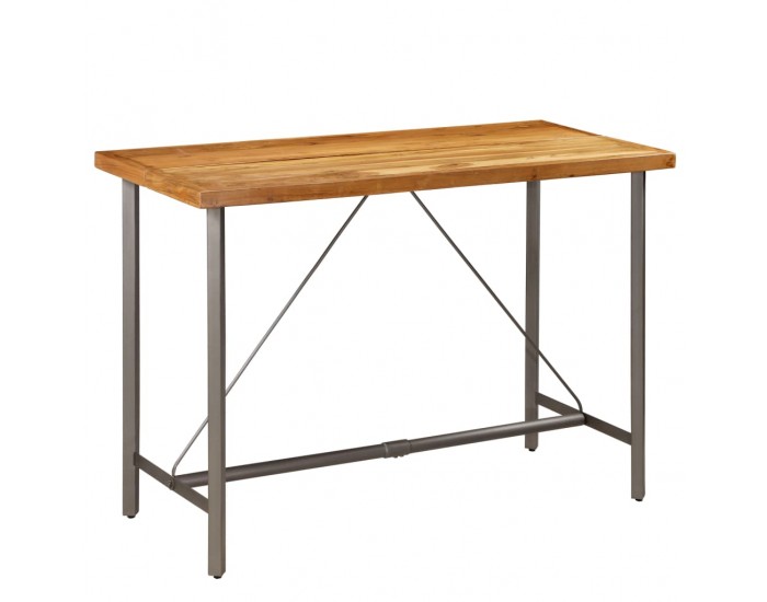 Sonata H Бар маса, регенерирано тиково дърво масив, 150x70x106 см