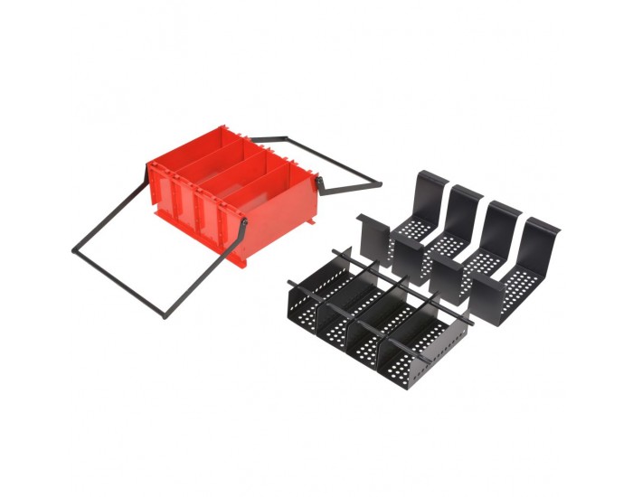 Sonata Преса за брикети от хартия стомана 38x31x18 см черно и червено -