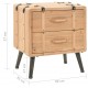 Sonata Нощно шкафче, чамова дървесина масив, 50x35x57 см -