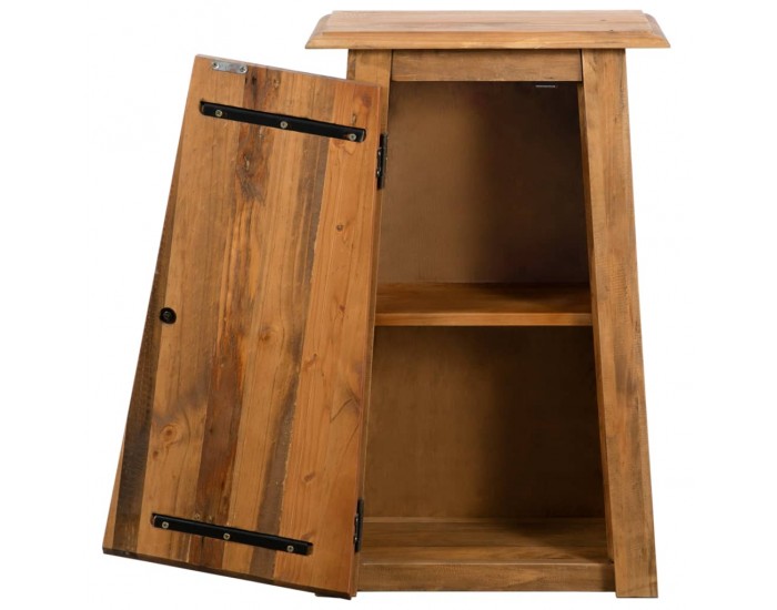 Sonata Стенен шкаф за баня, рециклиран бор масив, 42x23x70 см -