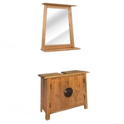 Sonata Комплект мебели за баня, рециклирана борова дървесина масив - Комплекти