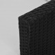 Sonata Градински комплект с възглавници, 6 части, полиратан, черен -