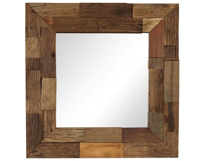 Sonata Огледало, масивна дървесина от траверси, 50x50 см -