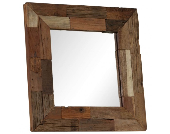 Sonata Огледало, масивна дървесина от траверси, 50x50 см -