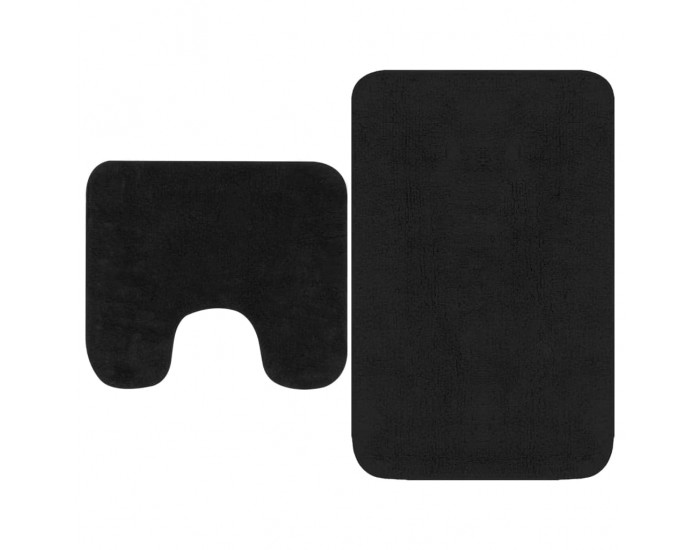 Sonata Комплект постелки за баня, 2 бр, текстил, антрацит -