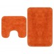 Sonata Комплект постелки за баня, 2 бр, текстил, оранжеви -