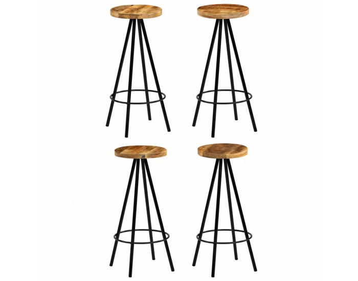 Sonata H Бар столове, 4 бр, мангово дърво масив