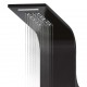 Sonata Душ панел, алуминий, 20x44x130 см, черен -