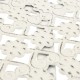 Sonata Бистро маса, винтидж стил, кръгла, метал, 40x70 см, бяла -