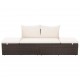 Sonata Градинско легло, кафяво, 195x60 см, полиратан -