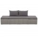 Sonata Градинско легло, сиво, 195x60 см, полиратан -