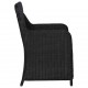 Sonata Външни столове с възглавници, 2 бр, полиратан, черни -