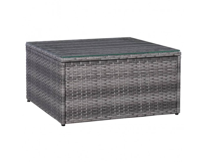 Sonata Градински комплект с възглавници, 6 части, полиратан, сив - Sonata Градински комплект с възглавници, 6 части, полиратан, сив -