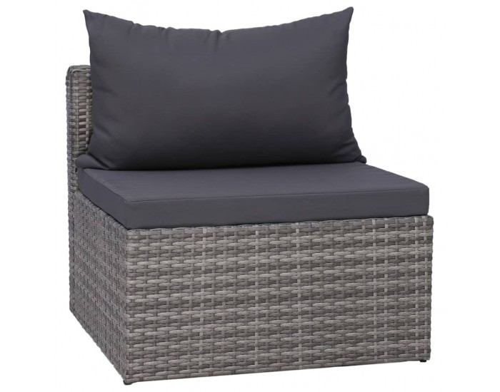 Sonata Градински комплект с възглавници, 6 части, полиратан, сив - Sonata Градински комплект с възглавници, 6 части, полиратан, сив -