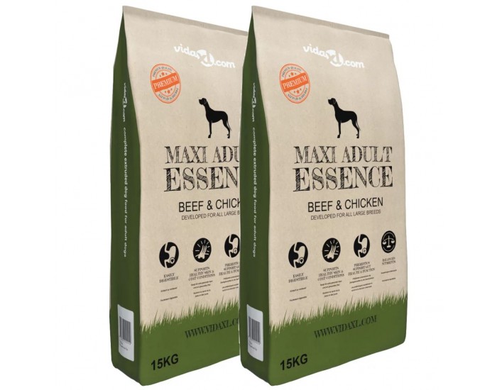 Sonata Храна за кучета Maxi Adult Essence Beef & Chicken 2 бр 30 кг -
