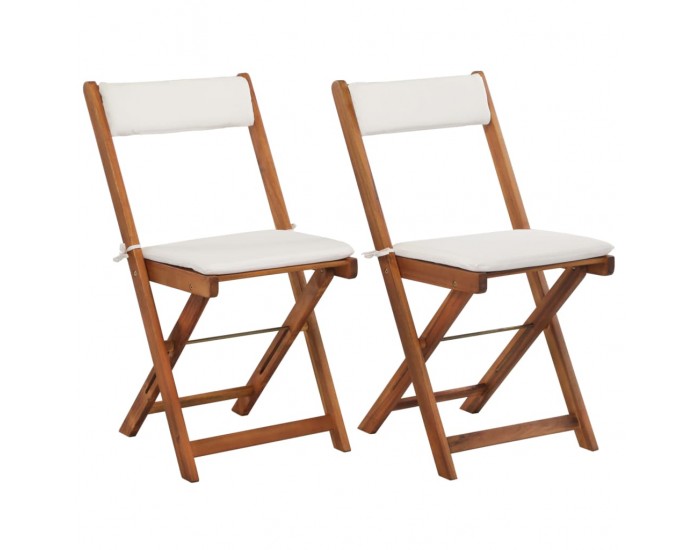 Sonata Бистро комплект с възглавници, 3 части, сгъваем, акация масив - Sonata Бистро комплект с възглавници, 3 части, сгъваем, акация масив -