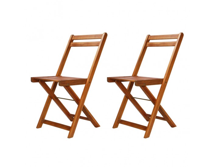 Sonata Градински бистро комплект, 3 части, сгъваем, акация масив -