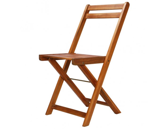 Sonata Градински бистро комплект, 3 части, сгъваем, акация масив -