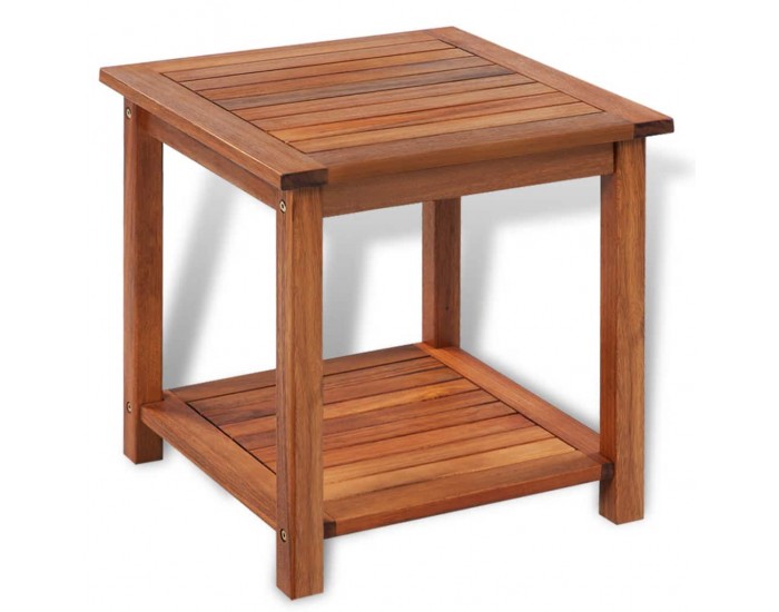 Sonata H Странична маса, акациево дърво масив, 45x45x45 см