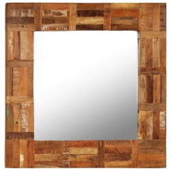 Sonata Огледало за стена, регенерирано дърво масив, 60x60 cм - Тоалетки и Огледала