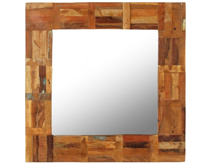 Sonata Огледало за стена, регенерирано дърво масив, 60x60 cм -