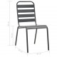 Sonata Стифиращи градински столове, 2 бр, стомана, сиви -