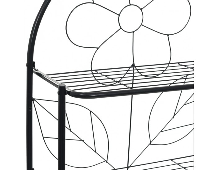 Sonata Свободностоящ стелаж за баня, черен, 60x33x174 см -