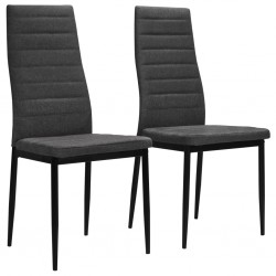 Sonata Трапезни столове, 2 бр, текстил, тъмносиви - Трапезни столове