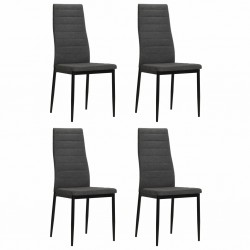 Sonata Трапезни столове, 4 бр, текстил, тъмносиви - Трапезни столове